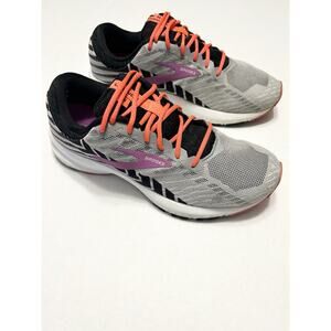 Brooks Launch 6 Womens Size 9.5 Grey Black 1202851B027 Running Shoes Lace Up